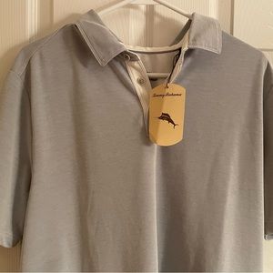 Tommy Bahama polo shirt, sz M (tag says L see desc), NWT $99, feels like cool tk